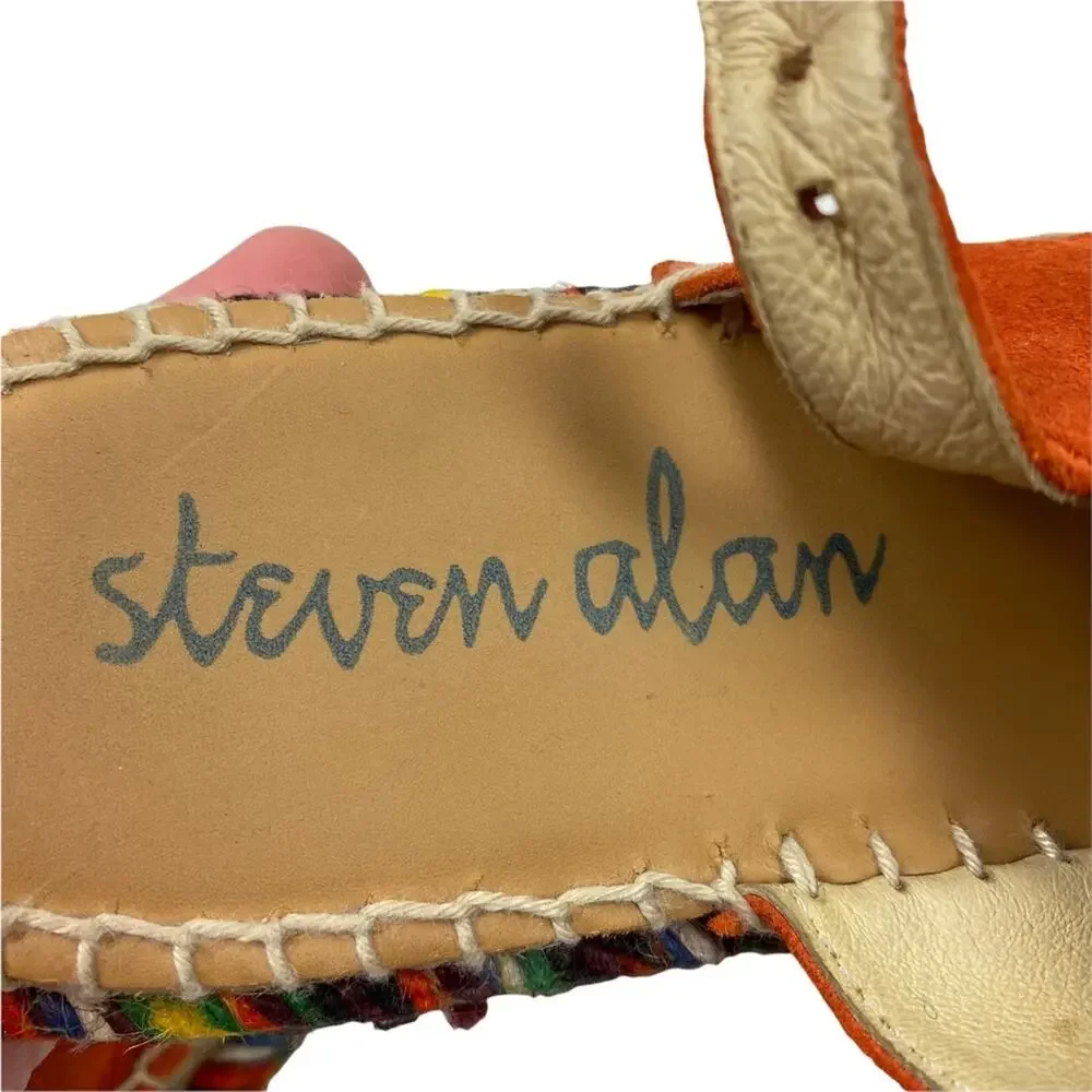 Steven Alan Women’s suede leather Espadrilles Flats Sandals size 8